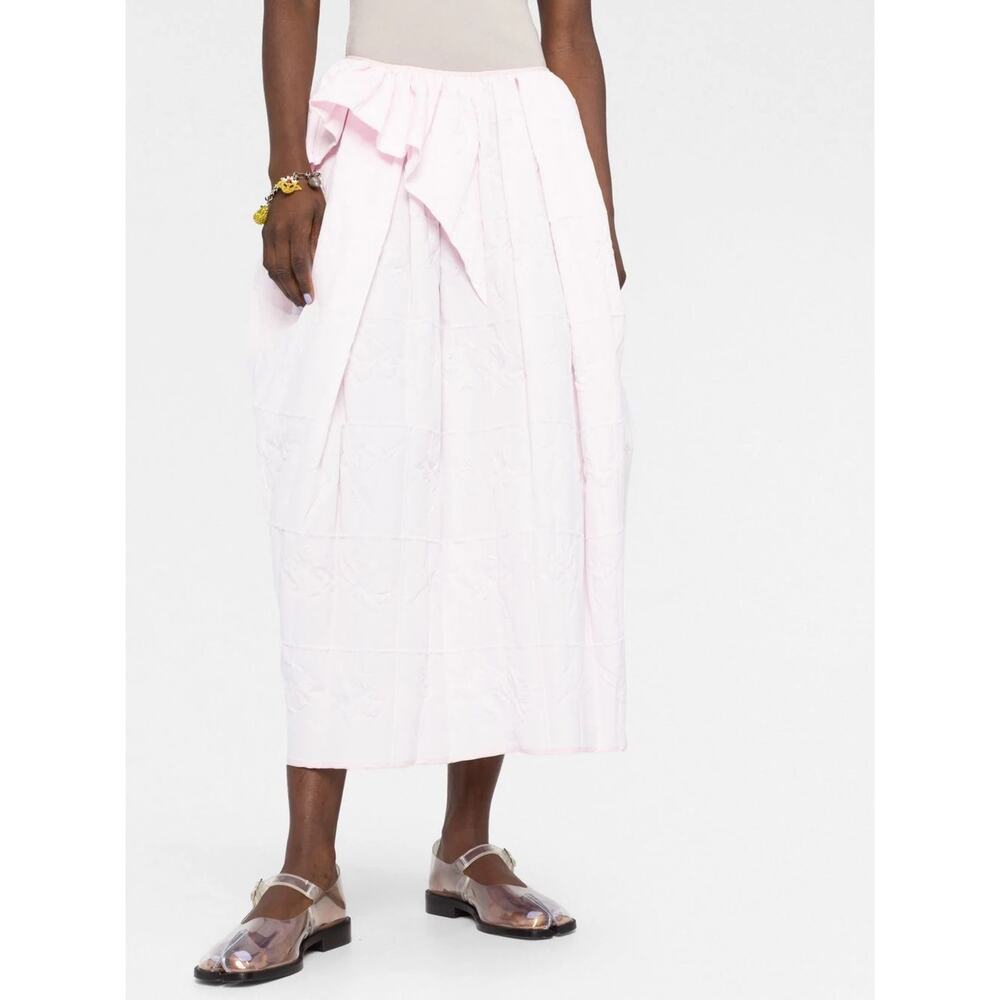 New Cecilie Bahnsen Dalita Midi Skirt in Light Pink Women's Size 2 - Picture 2 of 10